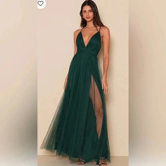 Lulus Dresses & Skirts - Lulus Rare Beauty Hunter Green Backless Maxi NWOT XL
